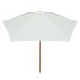 Voir la diapositive 3 : VIDAXL Parasol avec poteau en bois 270 x 270 cm Blanc creme