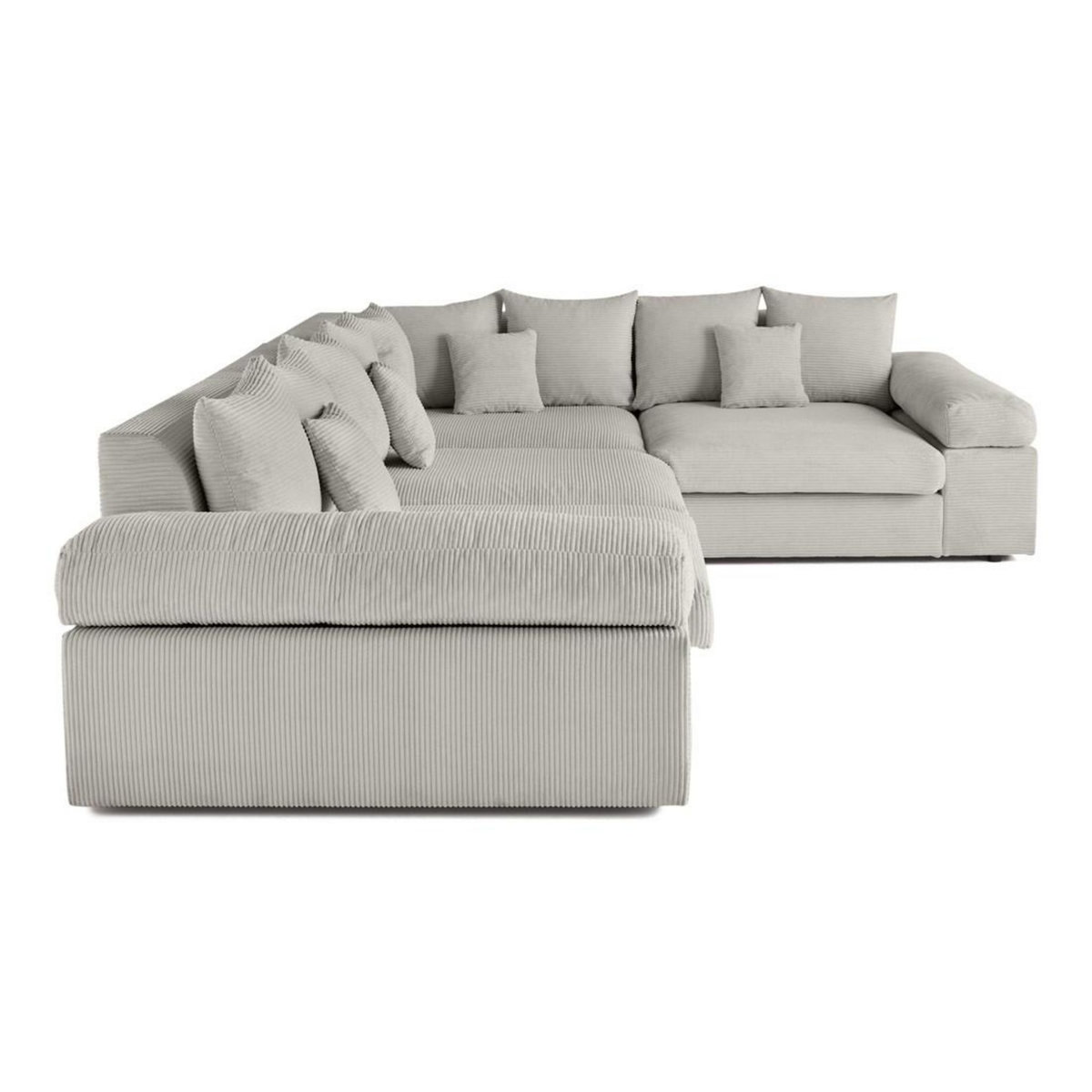 LISA DESIGN Aspen - canapé d'angle réversible 5 places - assise profonde - en velours côtelé