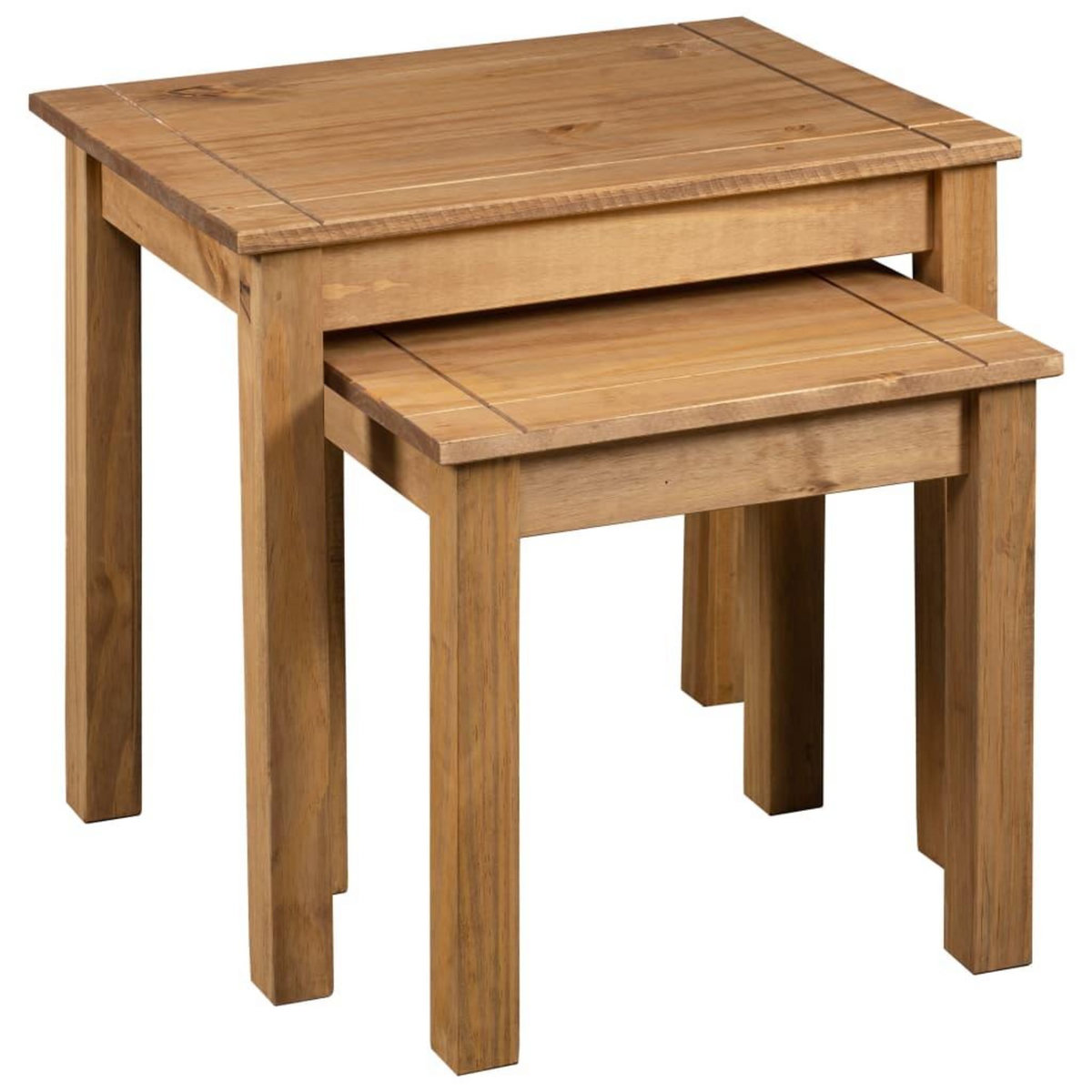 VIDAXL Tables gigognes 2 pcs Bois de pin massif Assortiment Panama