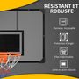 Voir la diapositive 5 : HOMCOM Panier de basketball mural - kit d'installation inclus - acier polycarbonate noir transparent