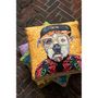 Voir la diapositive 5 : Paris Prix Coussin Déco Chien  Popart  50x50cm Multicolore