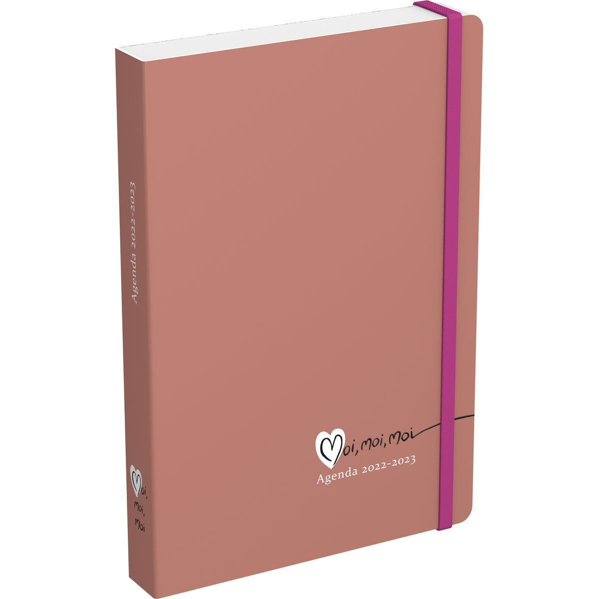 Agenda Journalier 2023 – 12 X 17 Cm – Couverture Souple Synthétique Rouge – 1 Jour Par Page – Pratique Et Compact