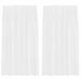Voir la diapositive 2 : VIDAXL Rideaux en voile avec boucles 2 pcs blanc 140x175 cm