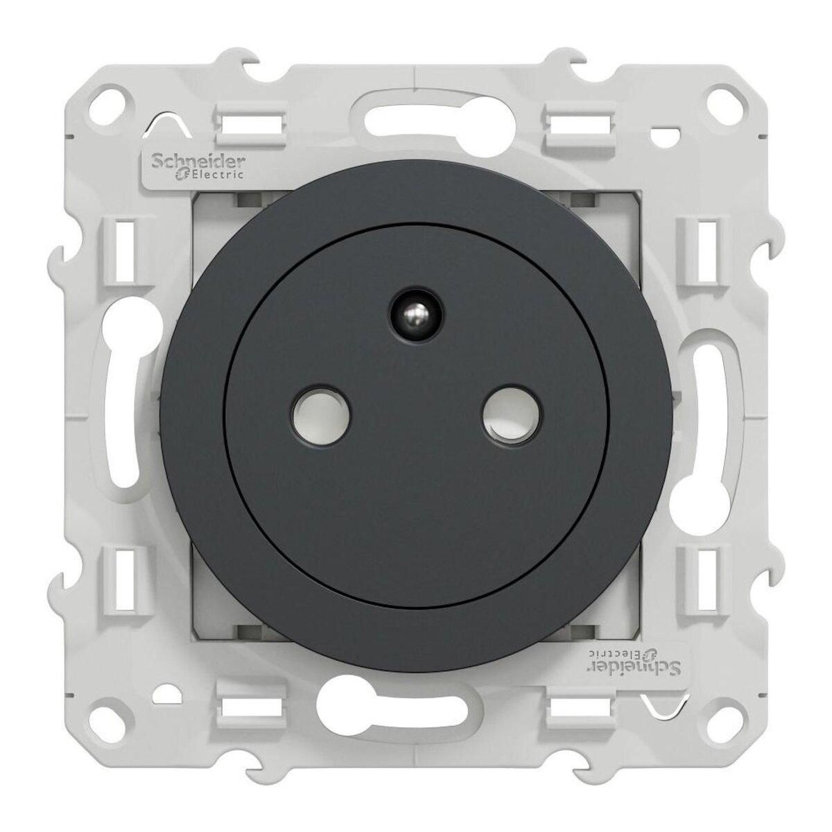 Schneider Electric Prise avec terre affleurante à assembler Odace, SCHNEIDER ELECTRIC, anthracite