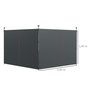 Voir la diapositive 3 : OUTSUNNY Parois latérales de rechange barnum panneaux latéraux pour tonnelle 3 x 3 ou 3 x 6 m - lot de 2 pièces - gris foncé