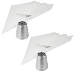 DR.OETKER Ensemble de 8 poches à douille et embout flocon de neige en inox Dr.Oetker Baker Edition