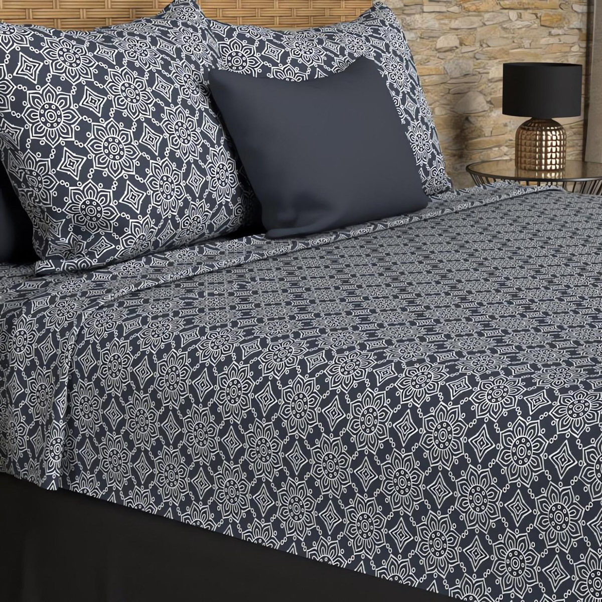 SOLEIL D'OCRE Parure de draps coton 57 fils ESMERALDA, par Soleil d'ocre