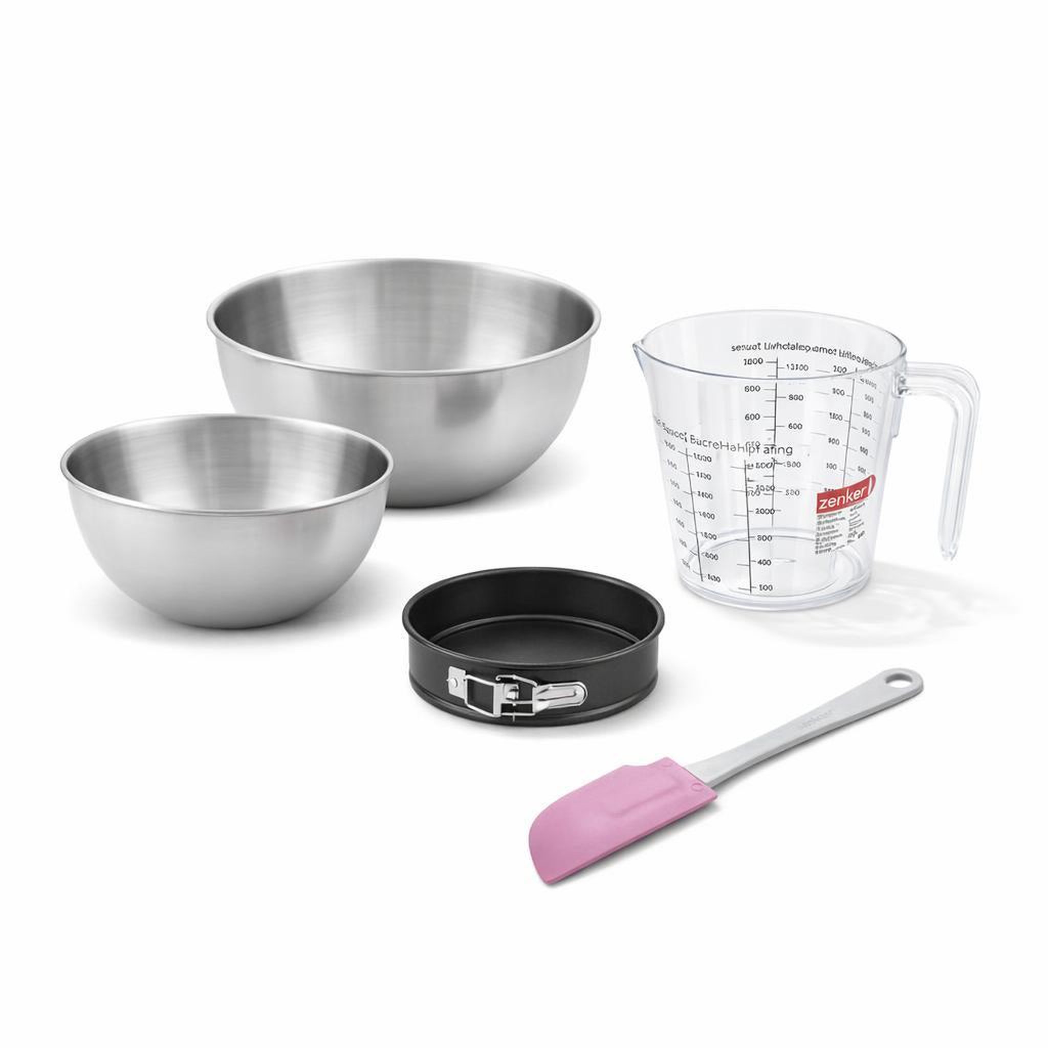 ZENKER Set de 5 ustensiles de pâtisserie moule à gâteaux bols spatule et verre doseur spécial mini spécial mini zenker  spécial mini