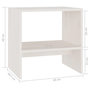 Voir la diapositive 6 : VIDAXL Tables de chevet 2 pcs Blanc 40x30,5x40 cm Bois de pin massif