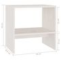 Voir la diapositive 6 : VIDAXL Tables de chevet 2 pcs Blanc 40x30,5x40 cm Bois de pin massif
