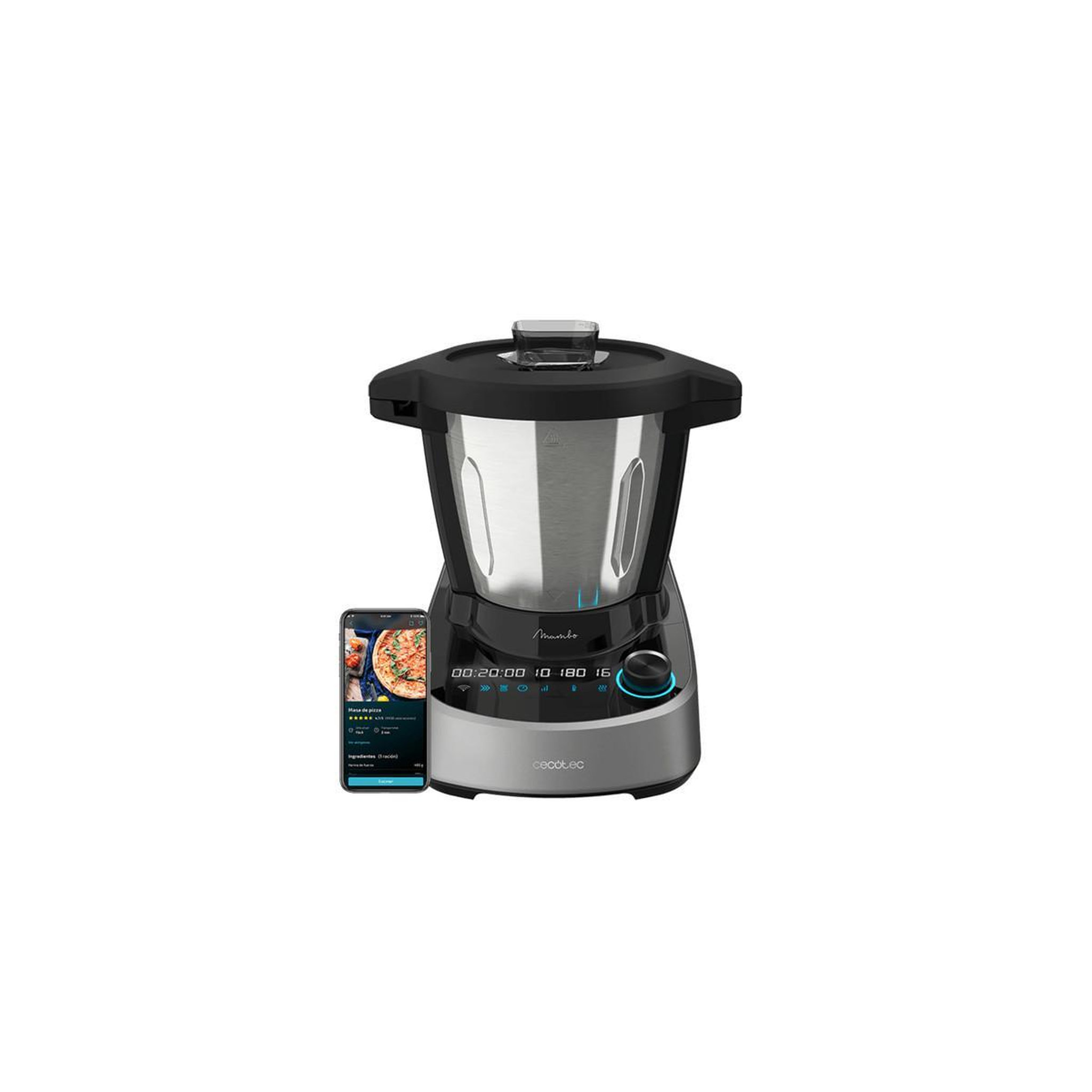 Voir la diapositive 3 : CECOTEC Cecotec 04341 robot de cuisine 1600 w 3,3 l noir, acier inoxydable balances intégrées
