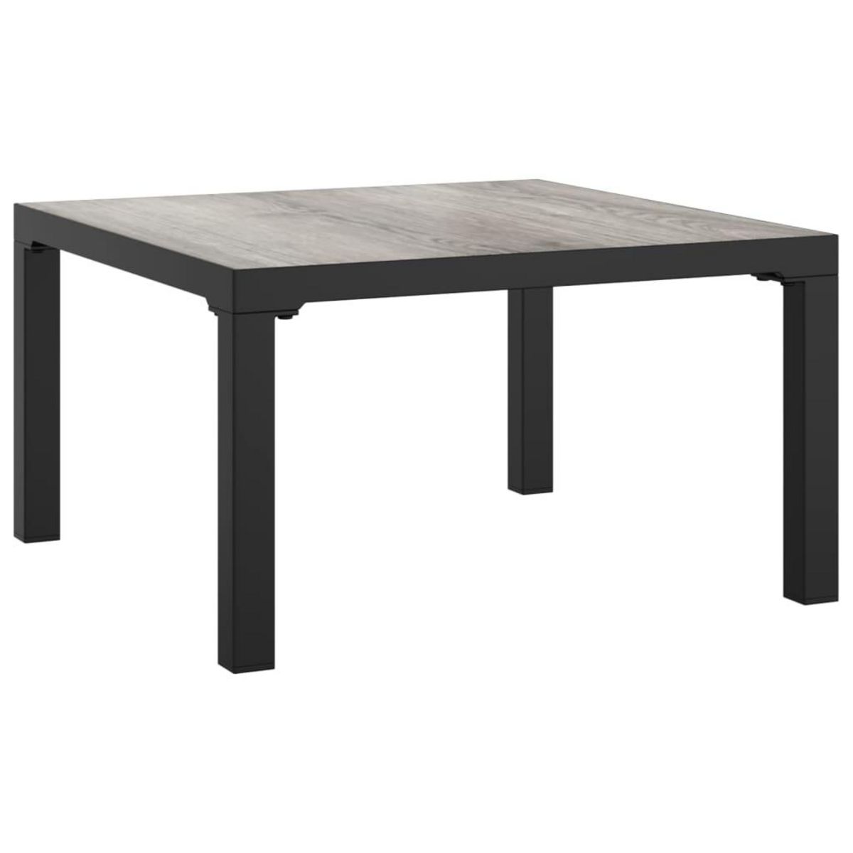 VIDAXL Table basse de jardin gris 55x55x31 cm DPC et acier