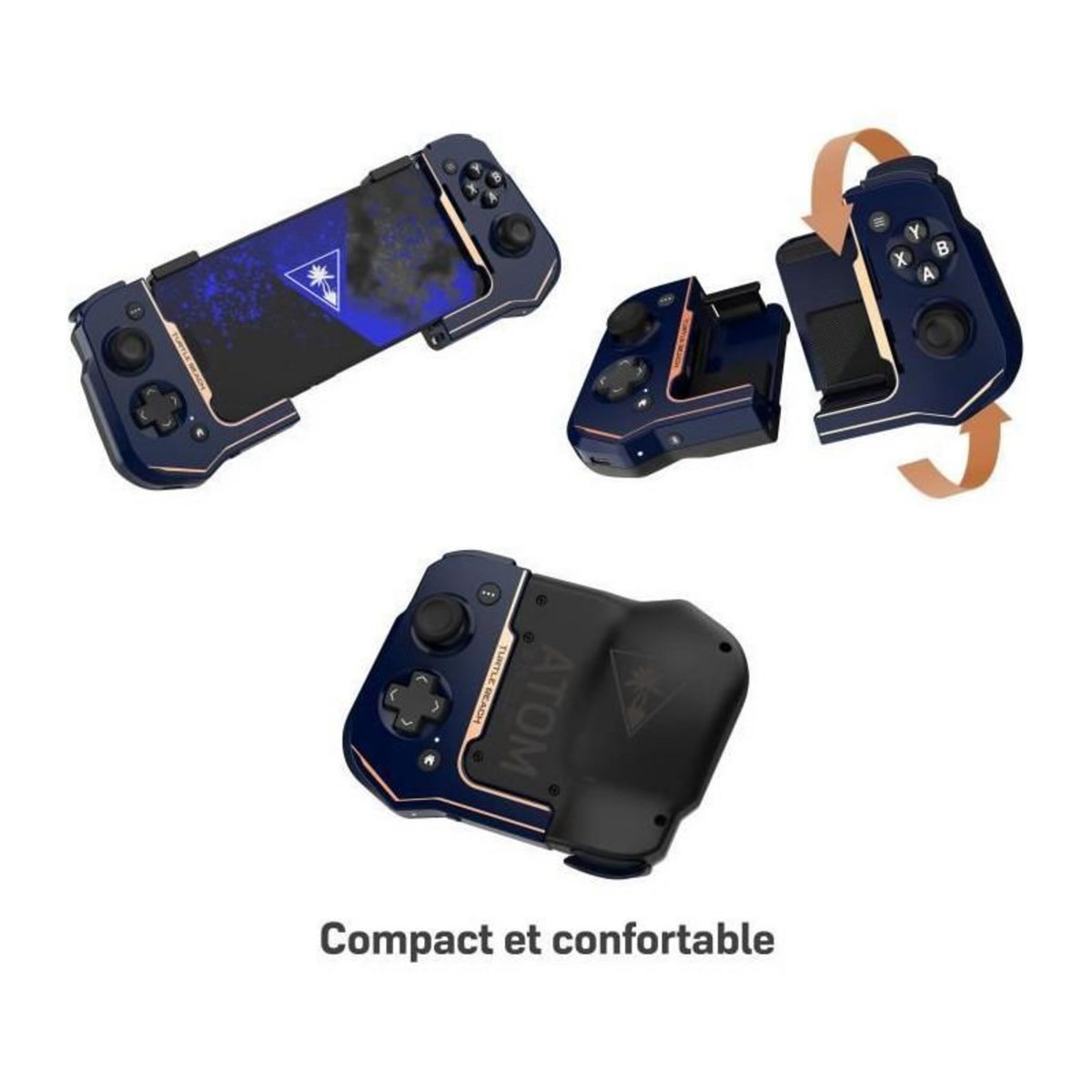 Turtle Beach Manette de jeu sans fil - TURTLE BEACH - Atom - Bleu Cobalt - Pour mobile iOS