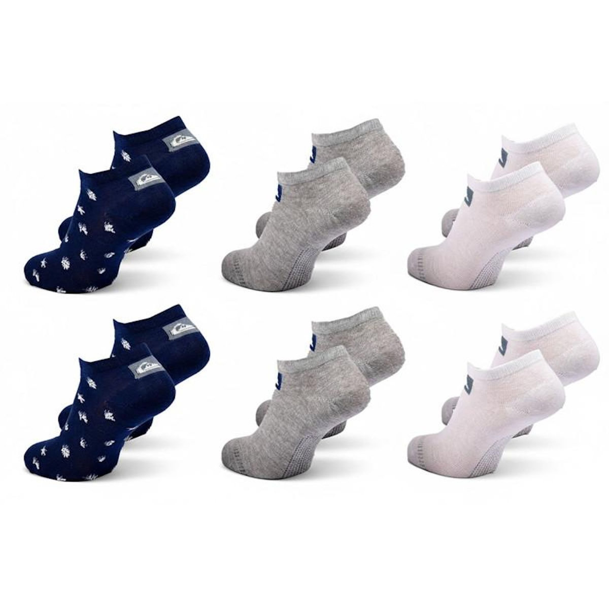 QUIKSILVER Quiksilver Pack de Chaussettes Enfant SNEAKER– Lot 6 Paires Sport