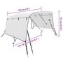 Voir la diapositive 6 : VIDAXL Toit bimini a 3 arceaux parois laterales 183x(154-167)x137 cm