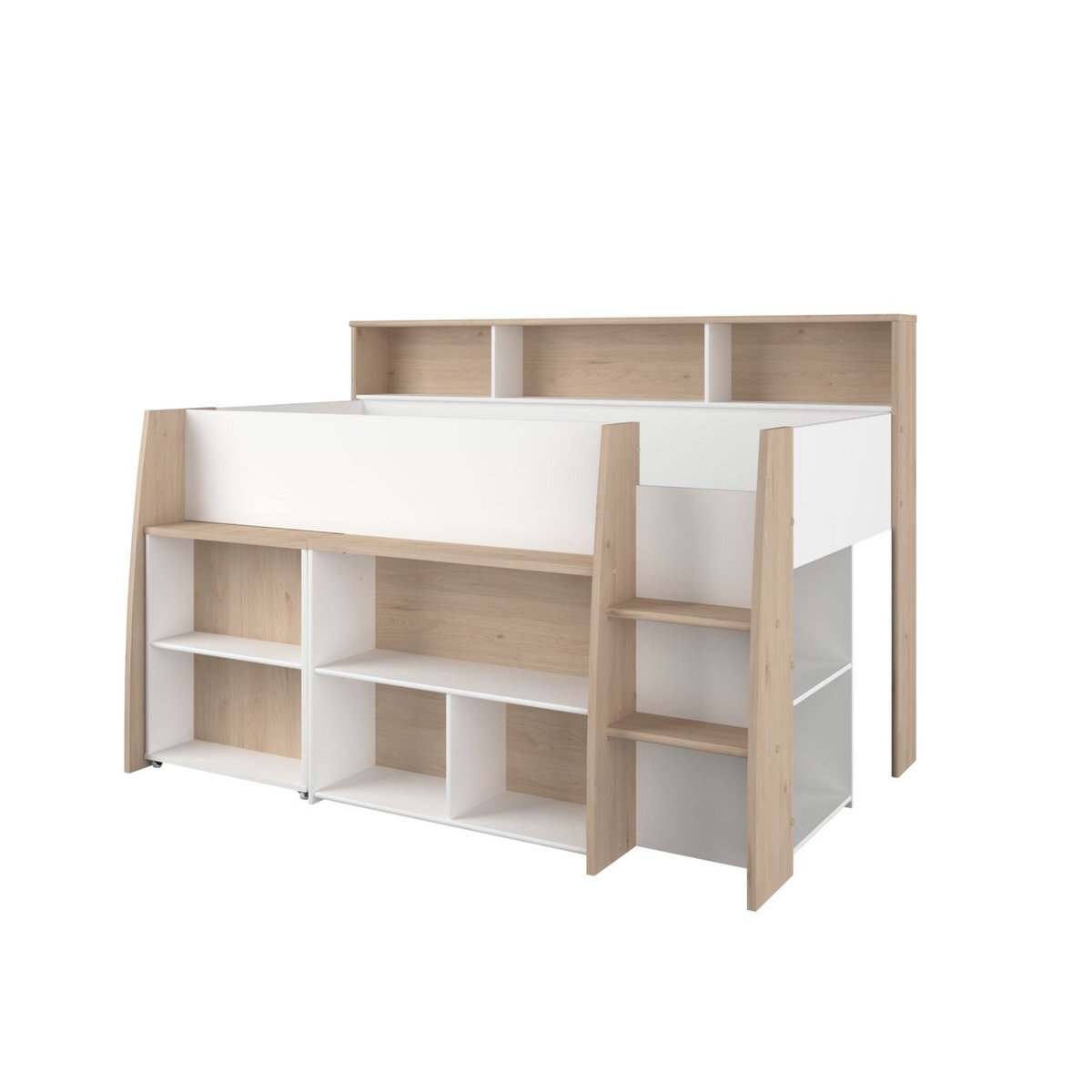 Lit combiné mi hauteur sommier inclus 90x200cm GREG