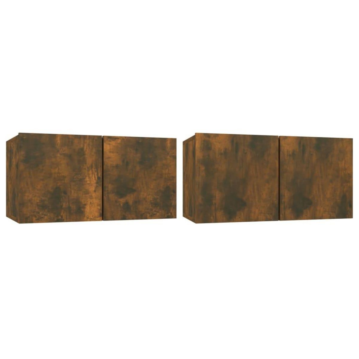 VIDAXL Ensemble de meubles TV 4 pcs Chene fume Bois d'ingenierie