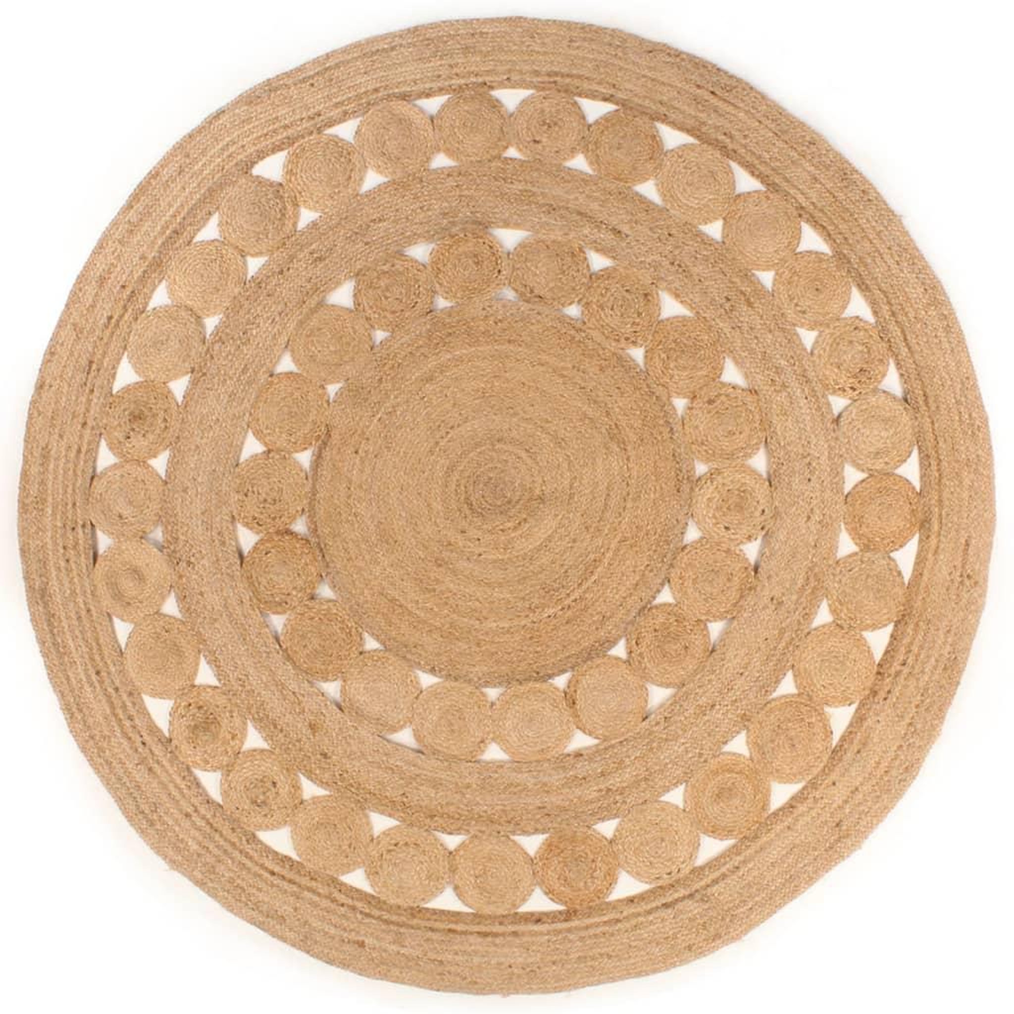 Voir la diapositive 1 : VIDAXL Tapis Design tresse Jute 240 cm Rond