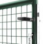 Voir la diapositive 5 : ID MARKET Portillon de jardin 105 x 125 cm en acier vert avec serrure et poignée