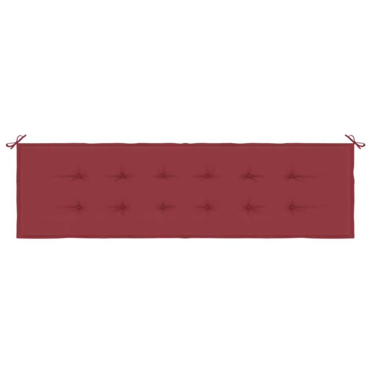 VIDAXL Coussin de banc de jardin rouge bordeaux 180x50x3 cm