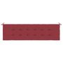 Voir la diapositive 4 : VIDAXL Coussin de banc de jardin rouge bordeaux 180x50x3 cm