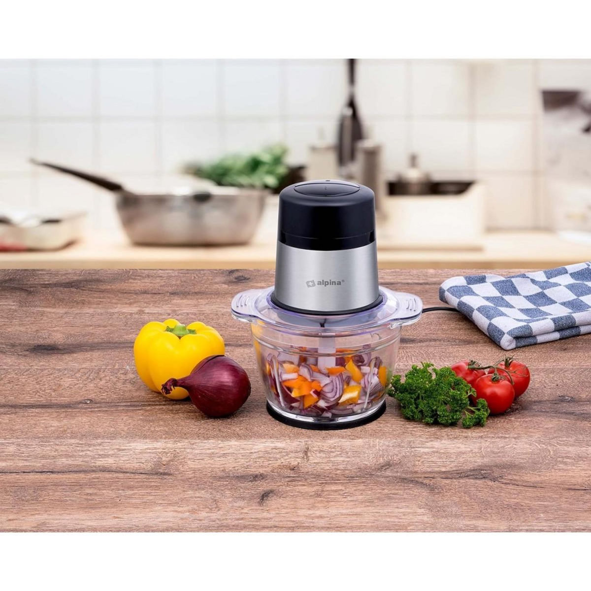 Alpina Hachoir électrique 300W Mini mixeur 2 vitesses Bol 500 ml ALPINA