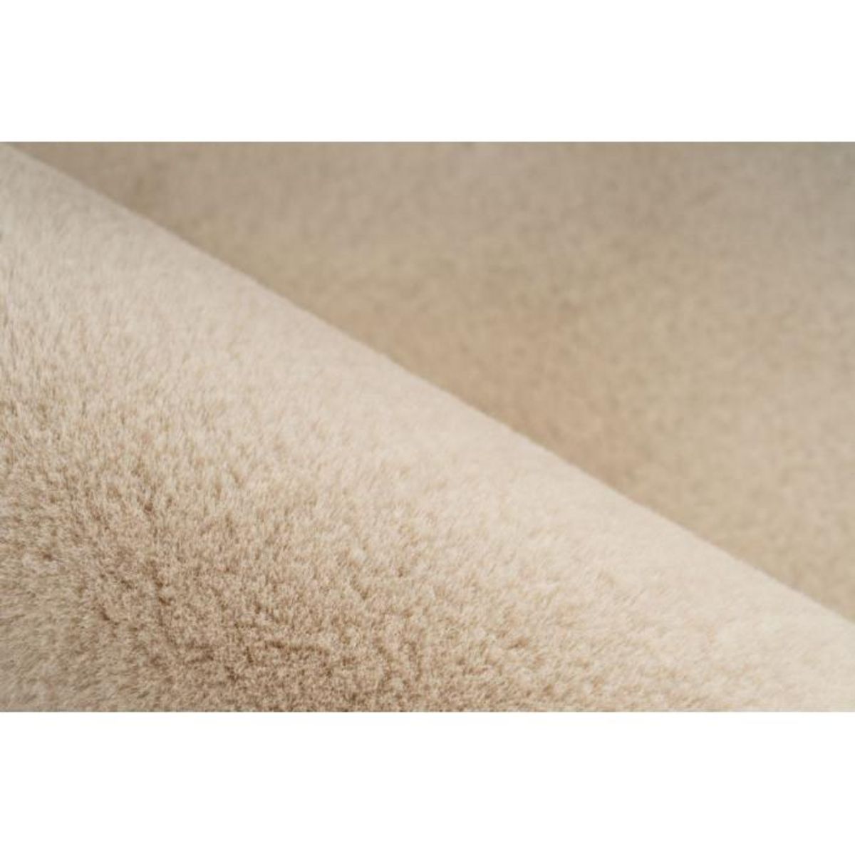 Paris Prix Tapis Uni Doux à Poils Longs  Rabbit  Ivoire