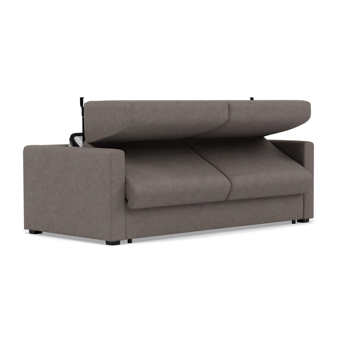 BEST MOBILIER Julia - canapé 3 places convertible express couchage quotidien 140 cm matelas 18 cm en tissu