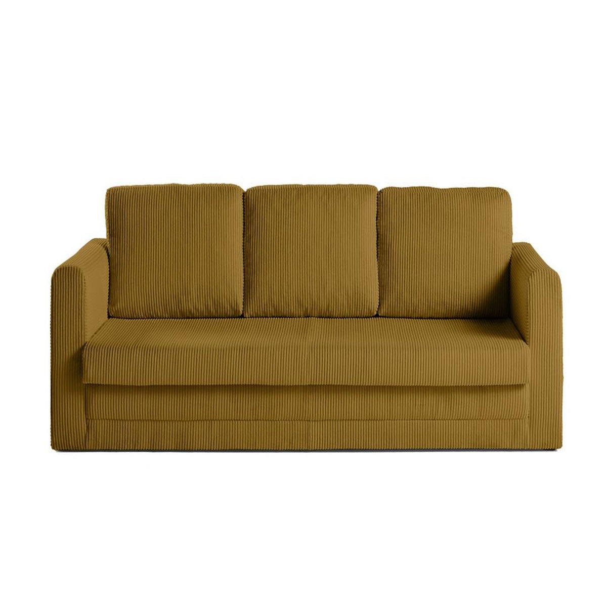 BEST MOBILIER Marilia - canapé 3 places - convertible déplimousse - en velours côtelé
