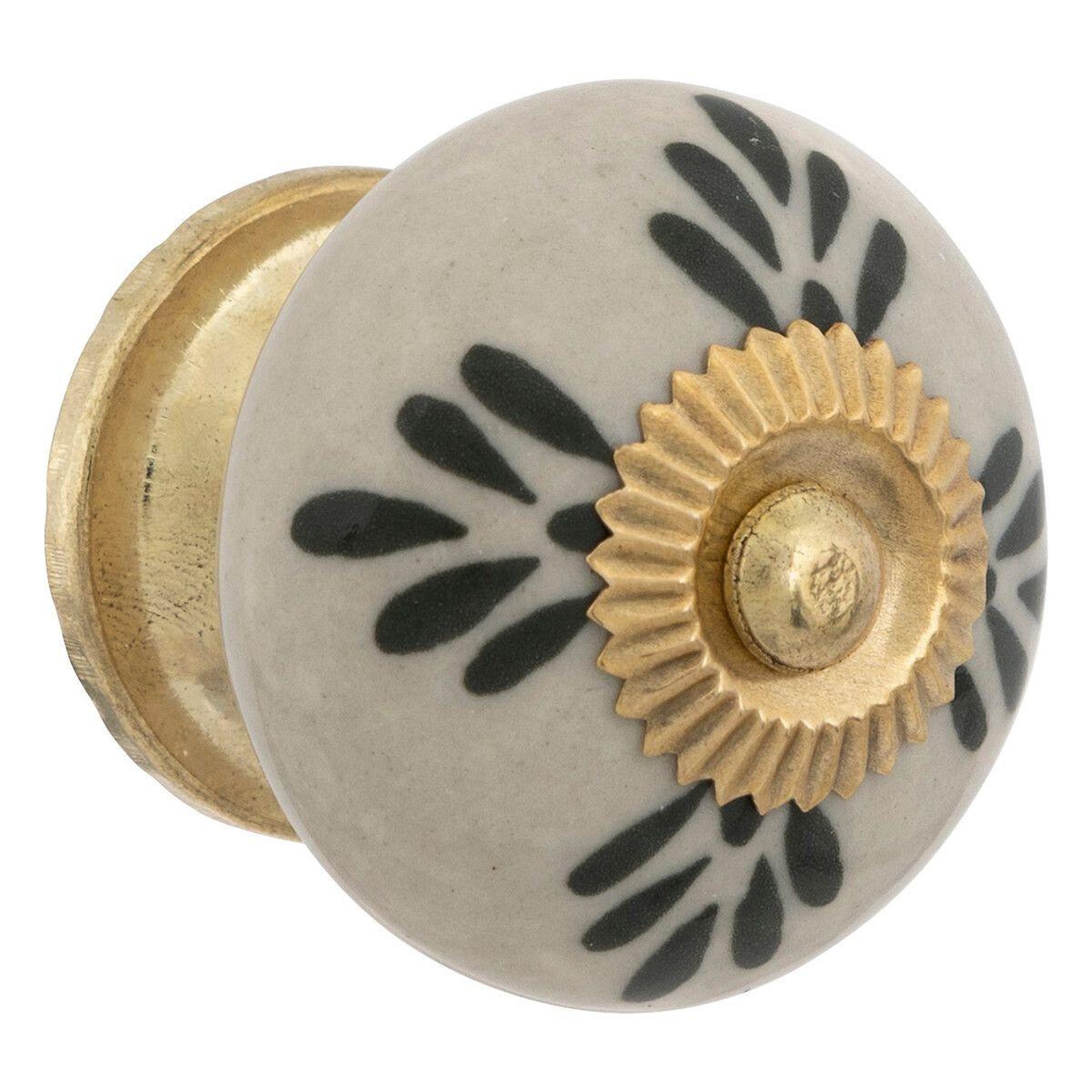Voir la diapositive 2 : ATMOSPHERA Lot de 2 boutons de meuble  daya  3cm blanc