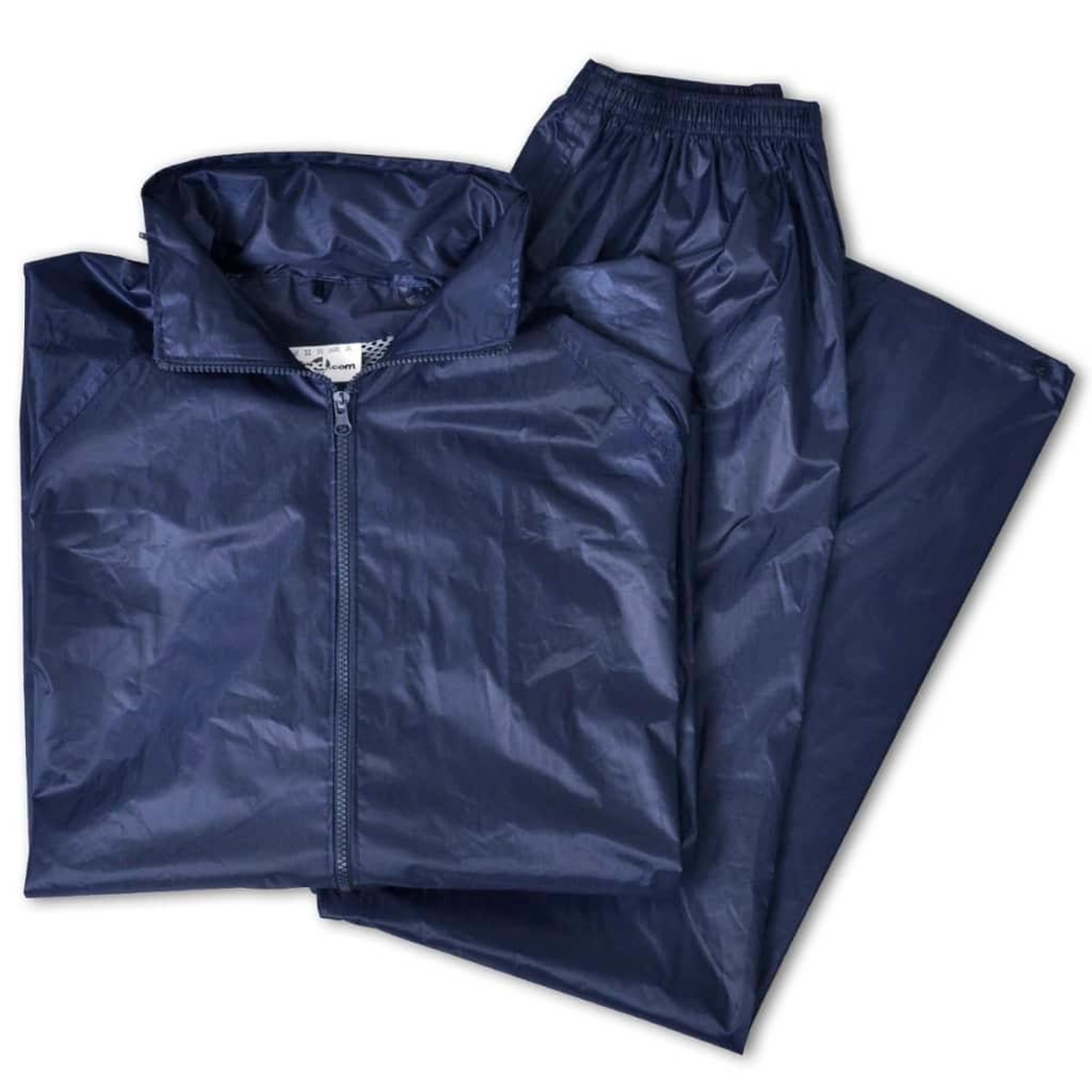 Voir la diapositive 5 : VIDAXL Combinaison de pluie avec capuche 2 pcs Hommes Bleu marine M