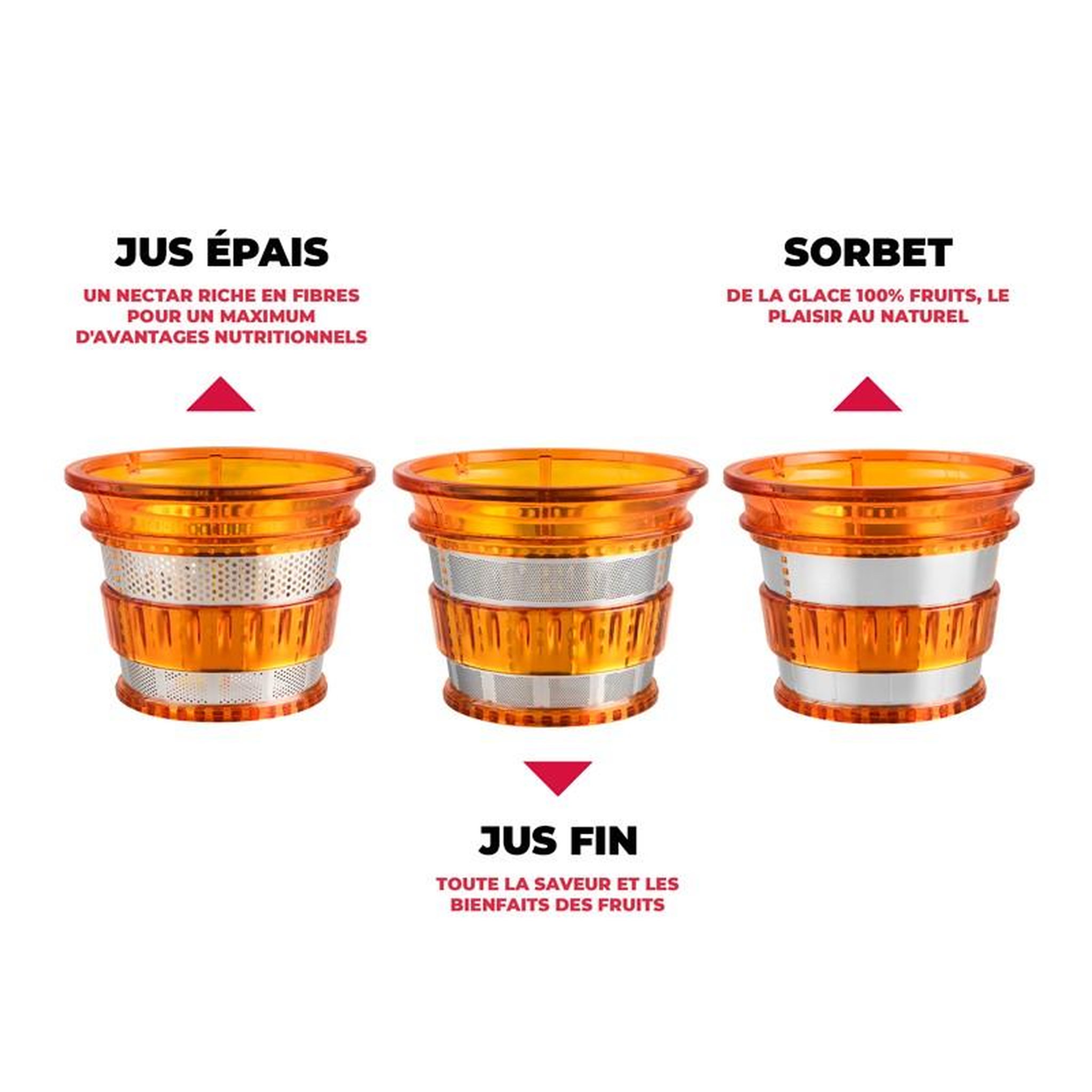 Voir la diapositive 3 : KITCHENCOOK Kitchencook - extracteur de jus - capacité (1l) - 400w - variateur de vitesse - filtre amovible - séparateur de pulpe