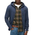 SUPERDRY Sweat Zippé  Homme Superdry Essential. Coloris disponibles : Bleu