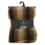 Voir la diapositive 3 : ATMOSPHERA Plaid imitiation fourrure Grizzli - 230x180 cm - Marron