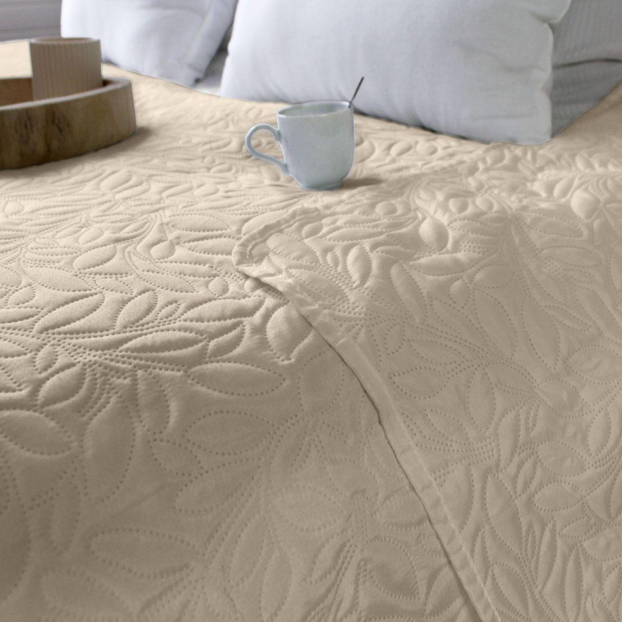 Voir la diapositive 4 : ENJOY HOME Couvre-lit en microfibre  rosa  220x240cm naturel