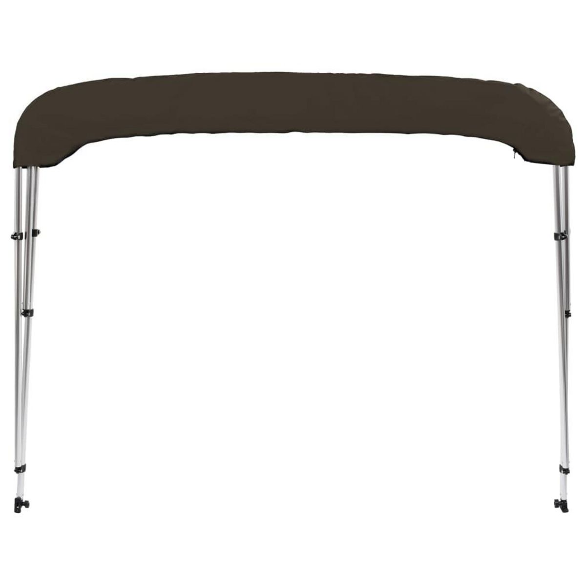 VIDAXL Auvent bimini a 3 arceaux noir 183x160x137 cm