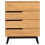 Voir la diapositive 3 : IDIMEX Commode TIBOR, 4 tiroirs