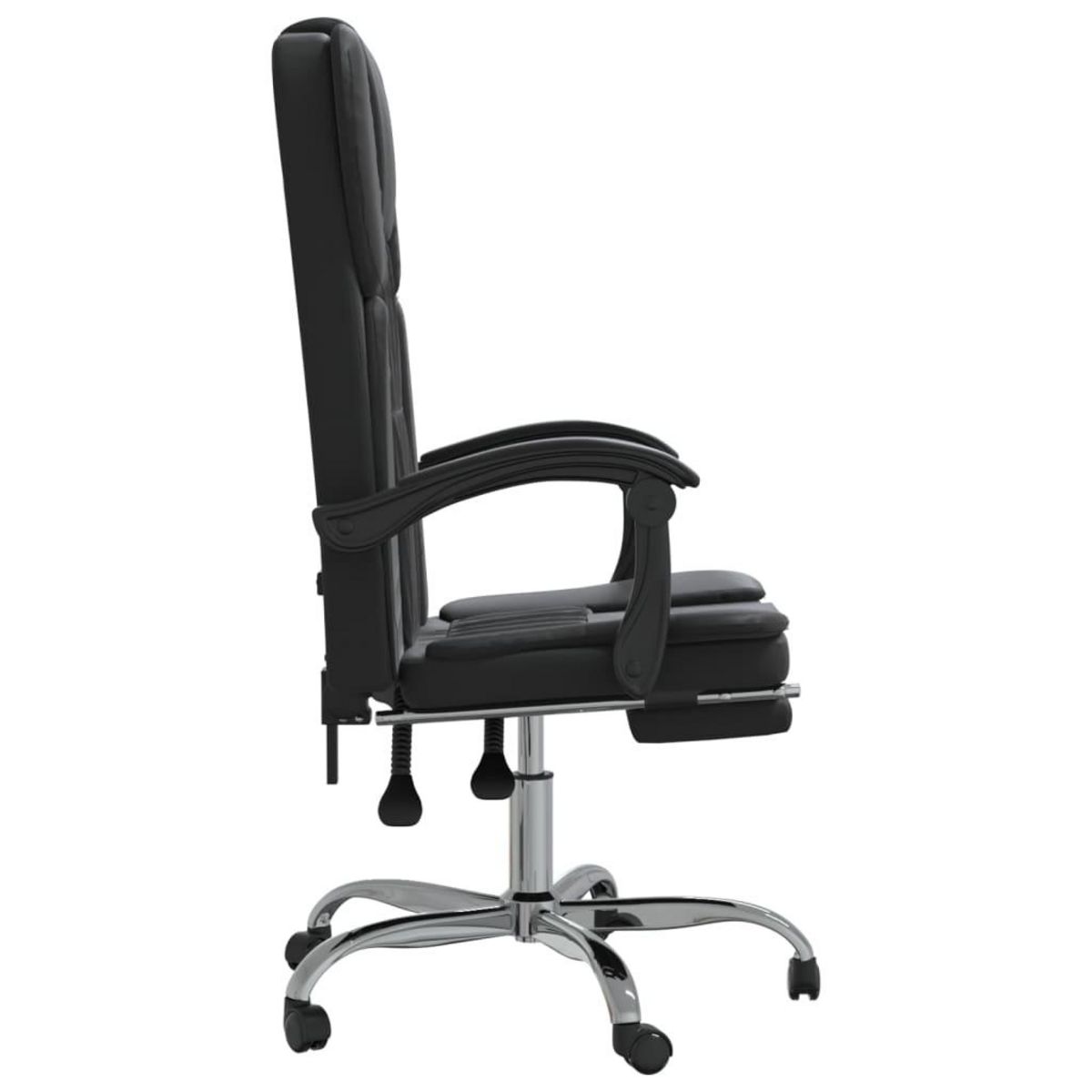 VIDAXL Fauteuil inclinable de bureau Noir Similicuir