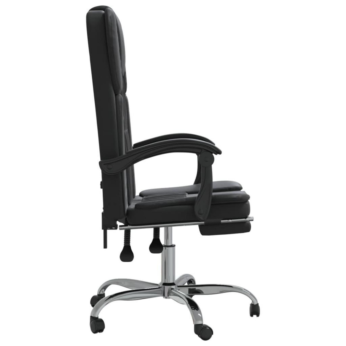 VIDAXL Fauteuil inclinable de bureau Noir Similicuir