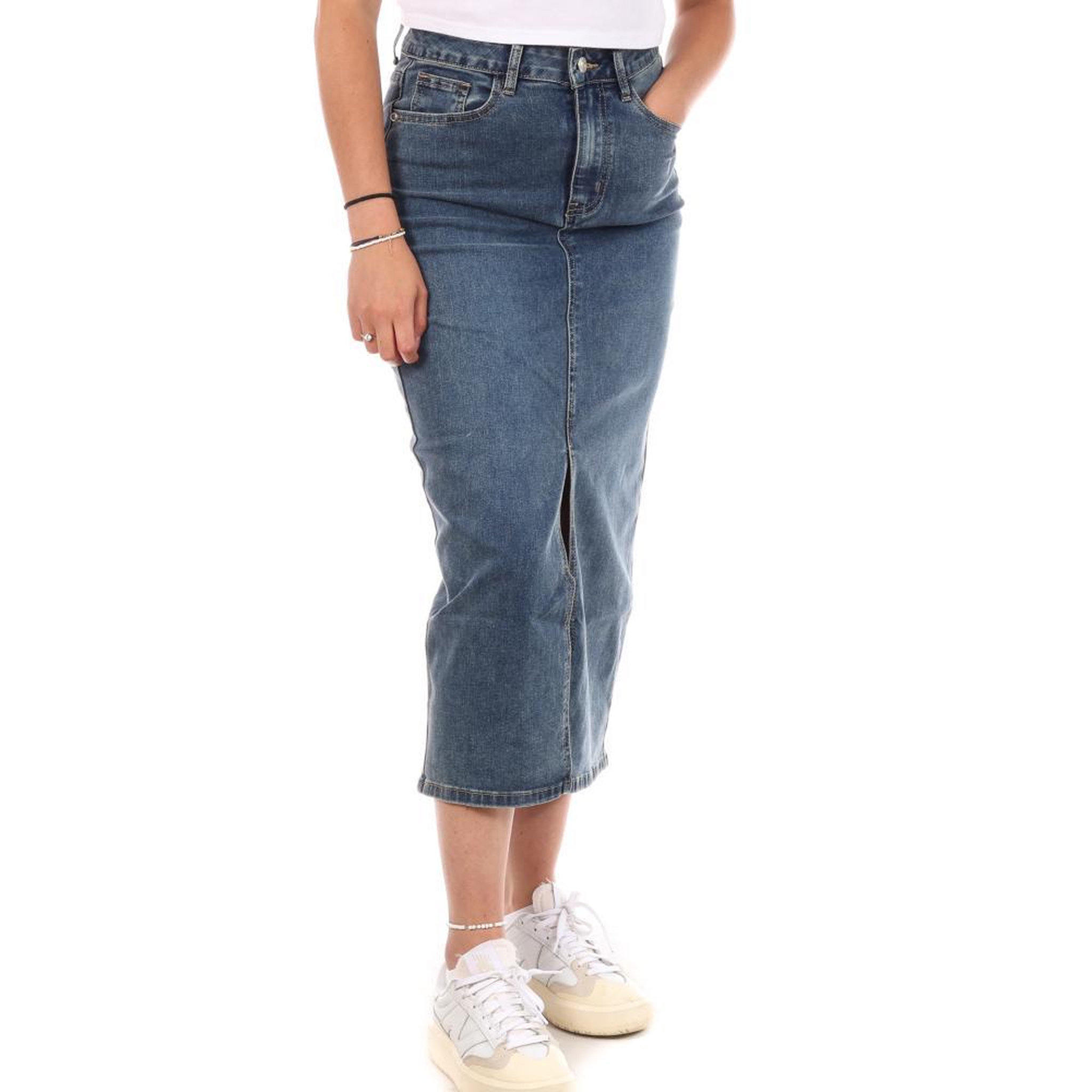 MONDAY PREMIUM Jupe en Jean  Femme Monday Premium Dark. Coloris disponibles : Bleu