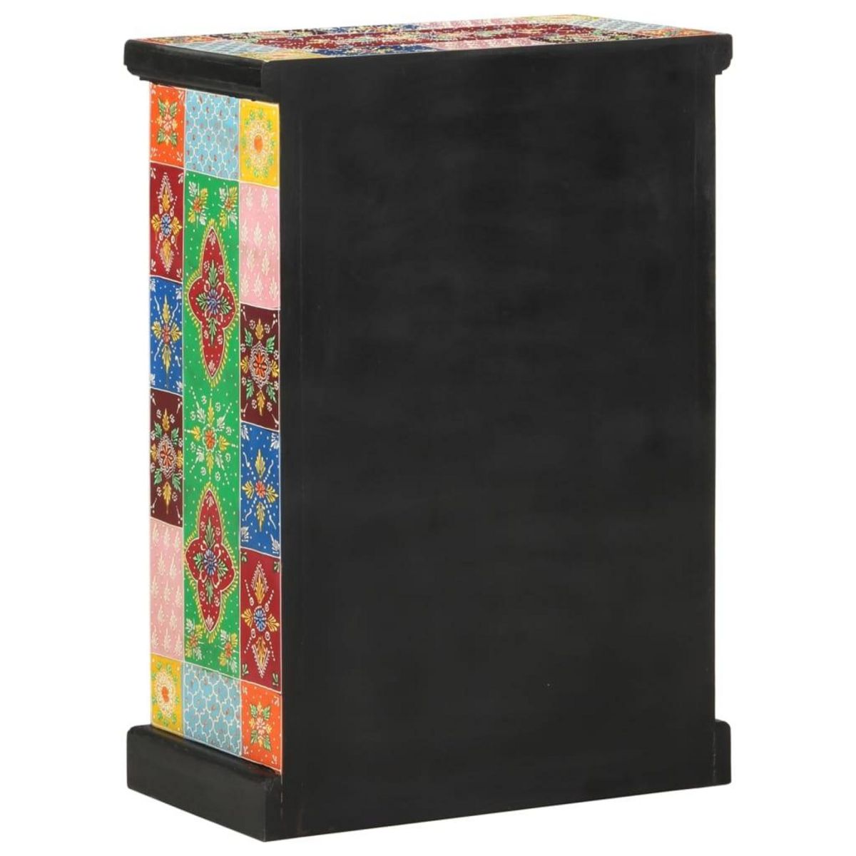 VIDAXL Buffet peint a la main avec portes 53x30x75 cm Bois de manguier