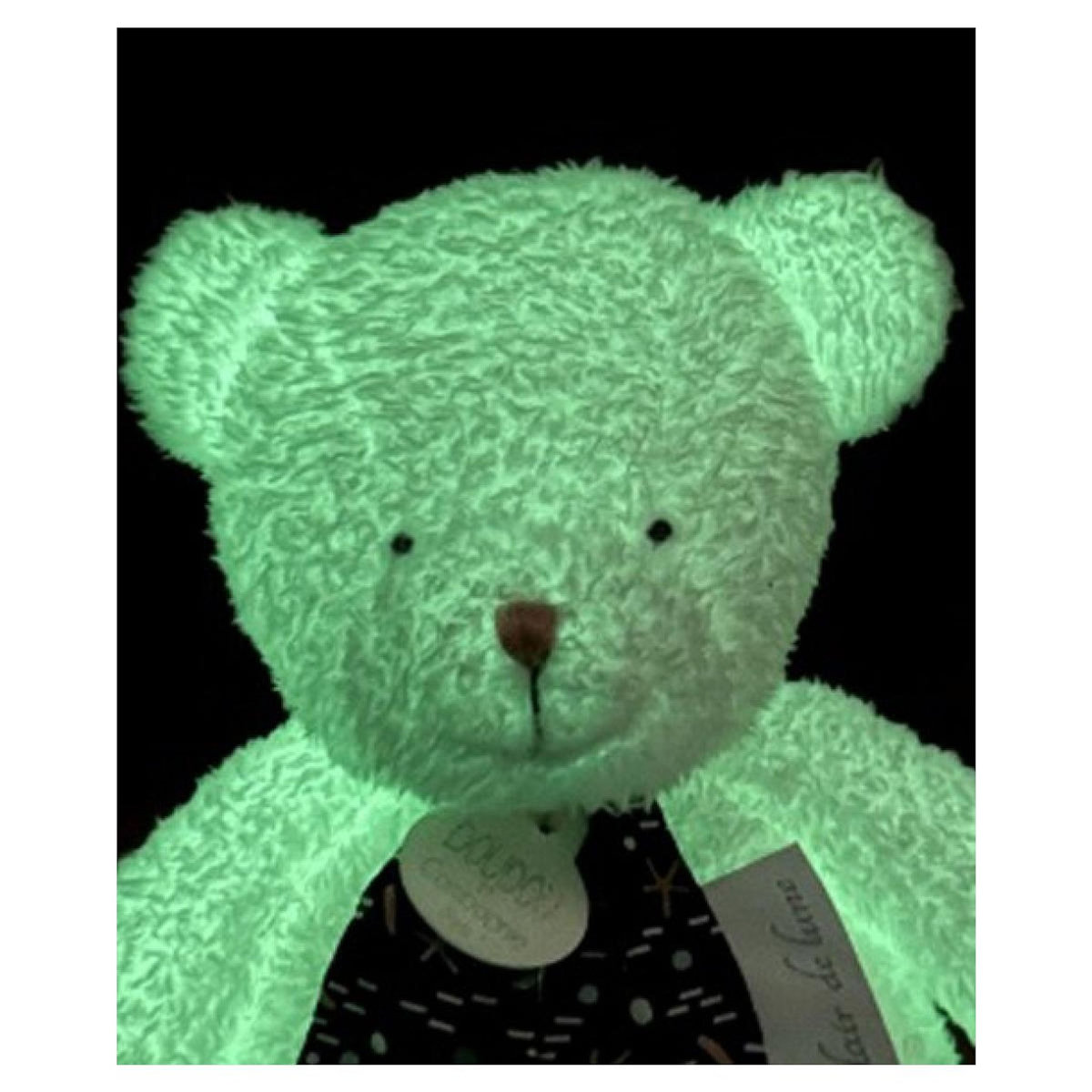 DOUDOU ET COMPAGNIE Boite a musique luminescente ours - 17 cm - Clair de Lune