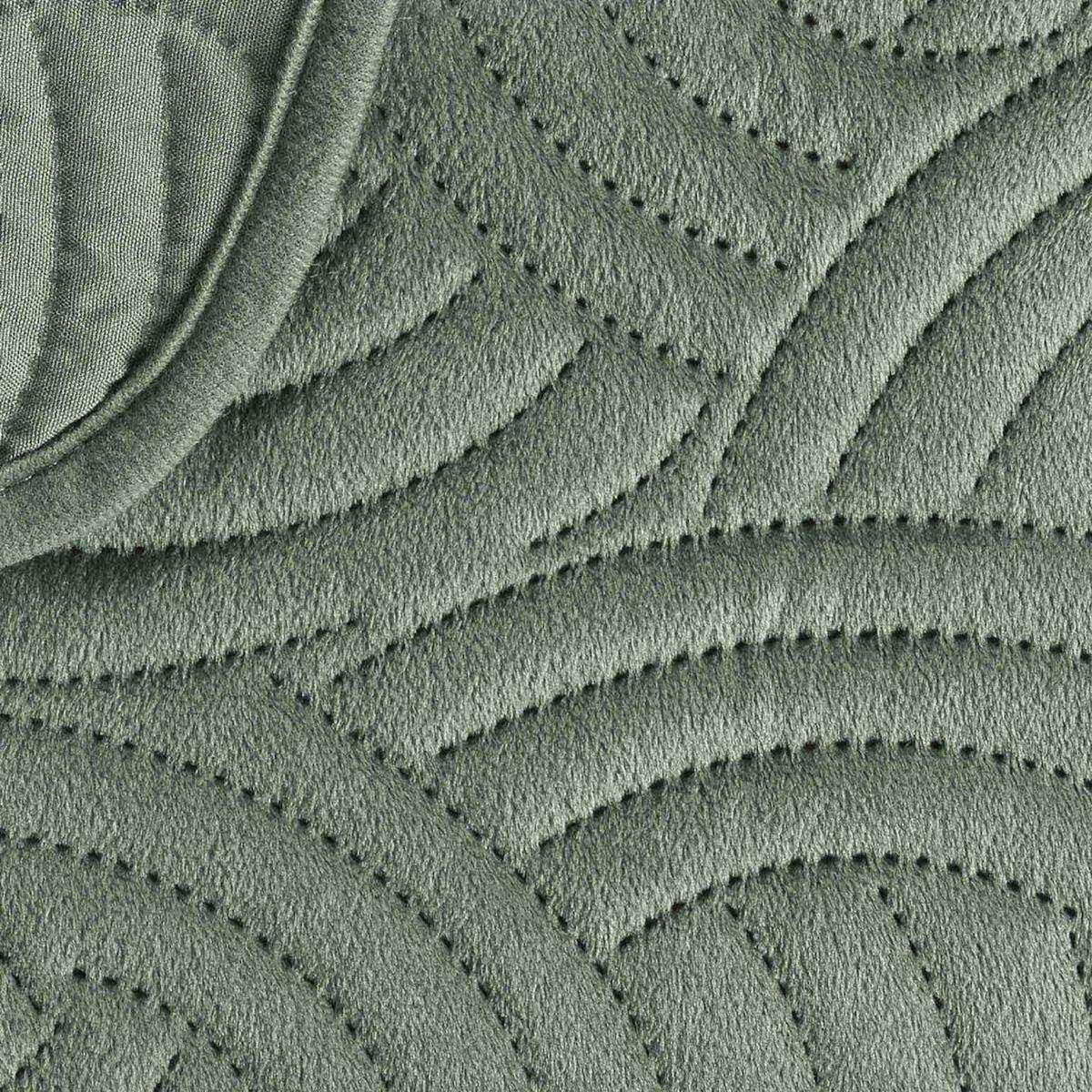 Paris Prix Couvre-Lit & 2 Housses de Coussin  Solange  240x260cm Vert Cèdre