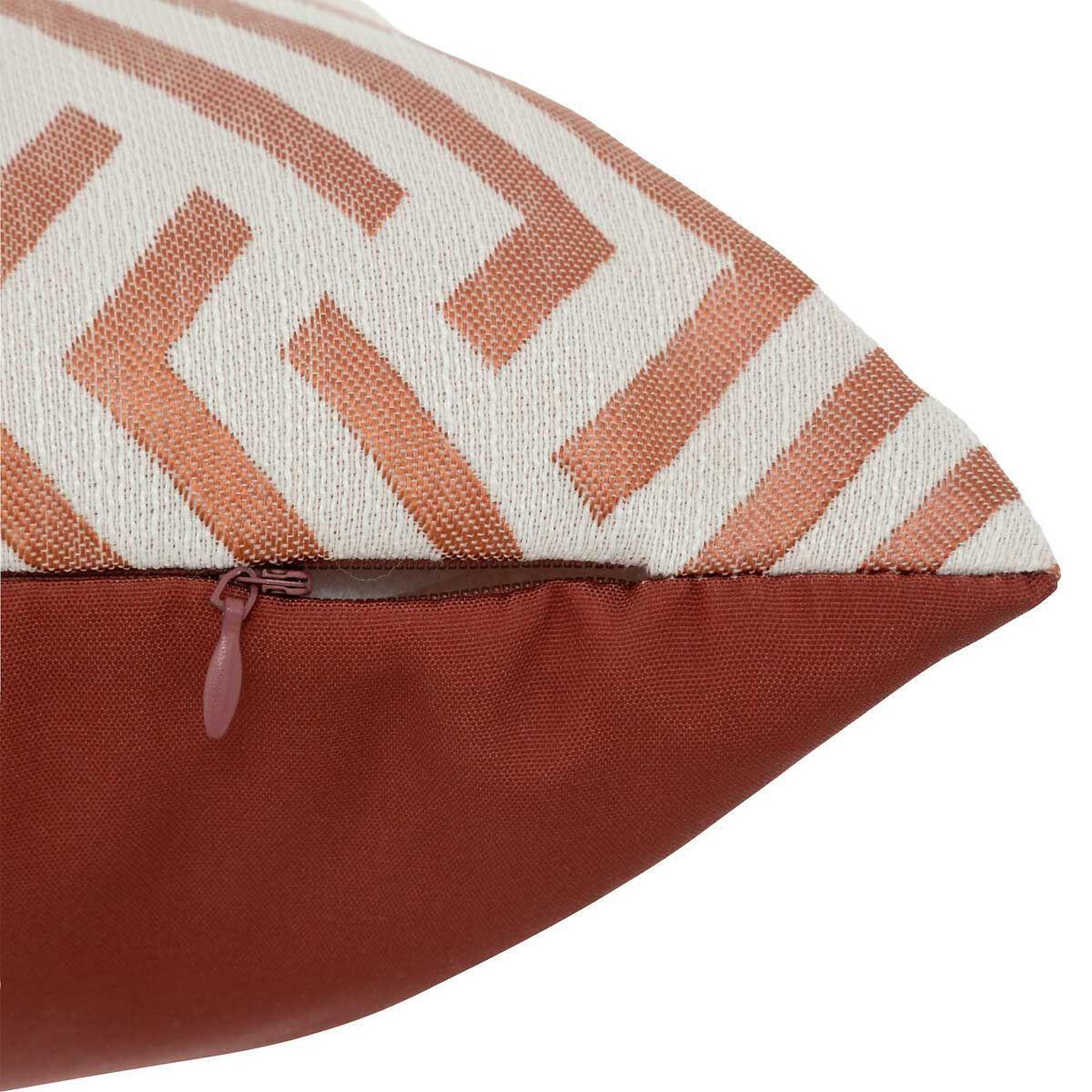 Voir la diapositive 3 : ATMOSPHERA Coussin déco  jacquard  30x50cm terracotta
