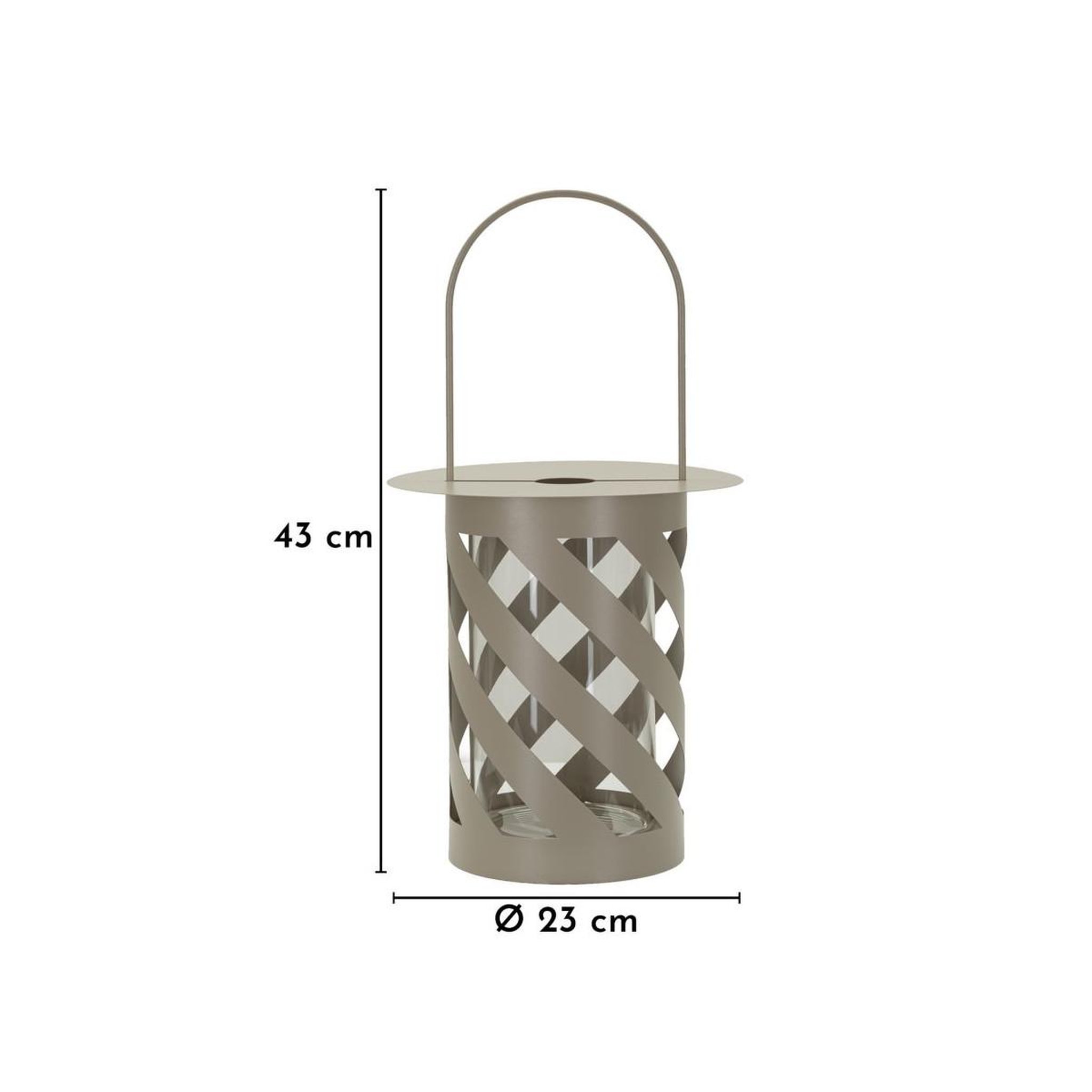 Voir la diapositive 6 : Paris Prix Lanterne en Métal  Twist Saturn  43cm Taupe