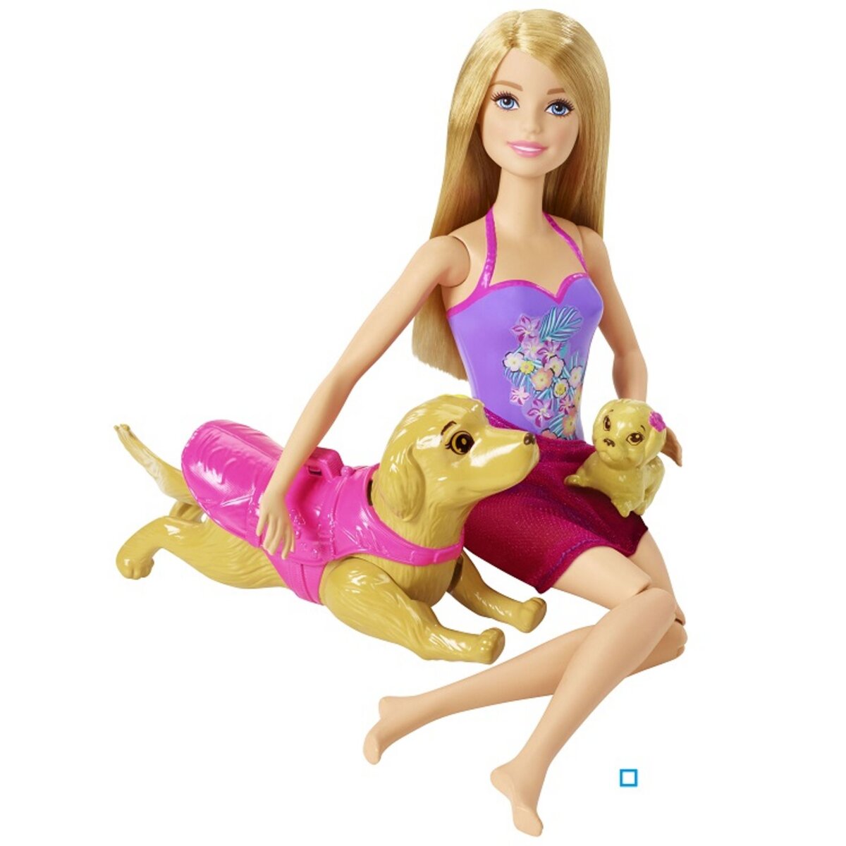 BARBIE Poupée Barbie baignade des chiens