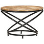 Voir la diapositive 2 : VIDAXL Table basse Noir 60x60x40 cm Bois massif de manguier brut