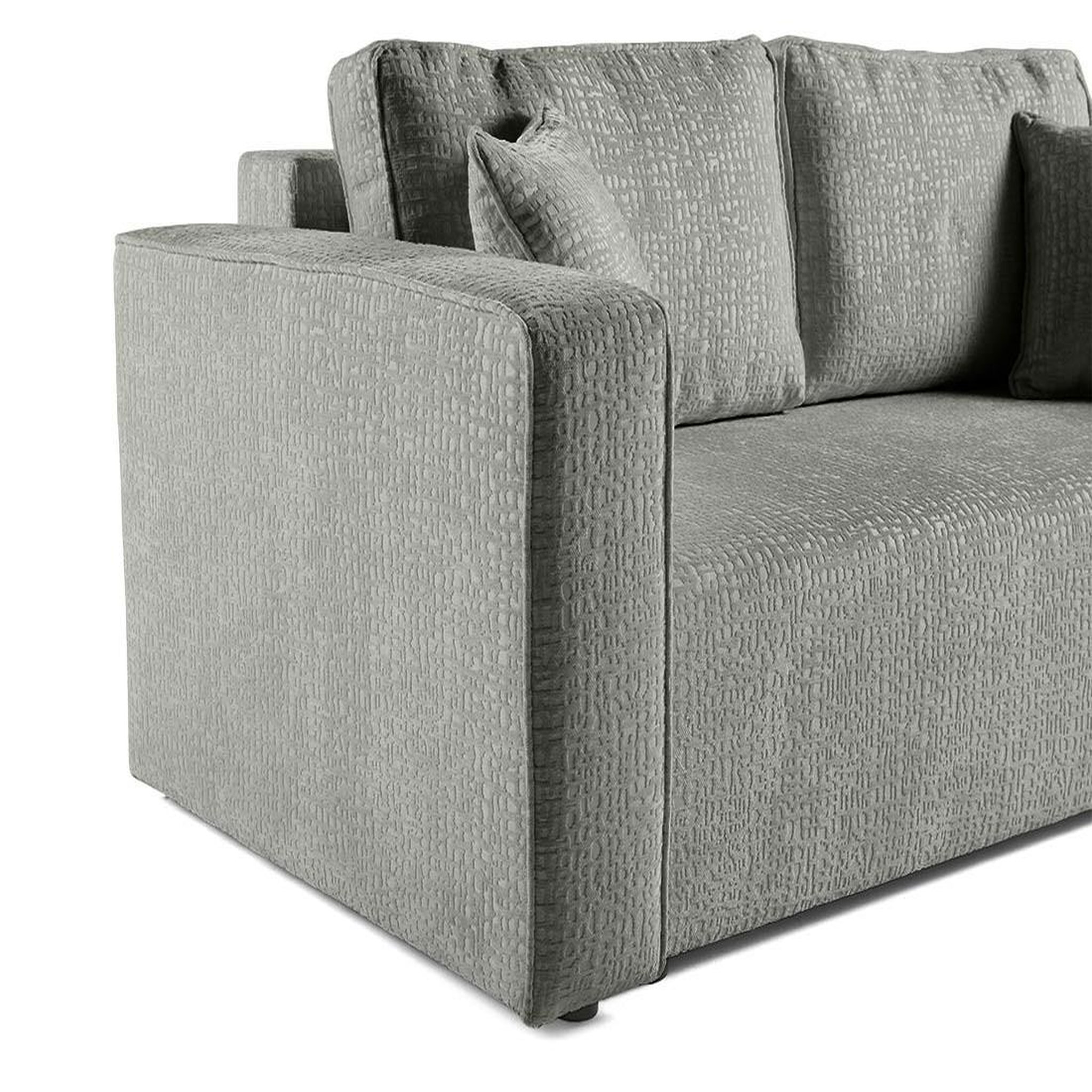 Voir la diapositive 6 : BEST MOBILIER Topaze - canapé droit 2 places - en tissu velours relief