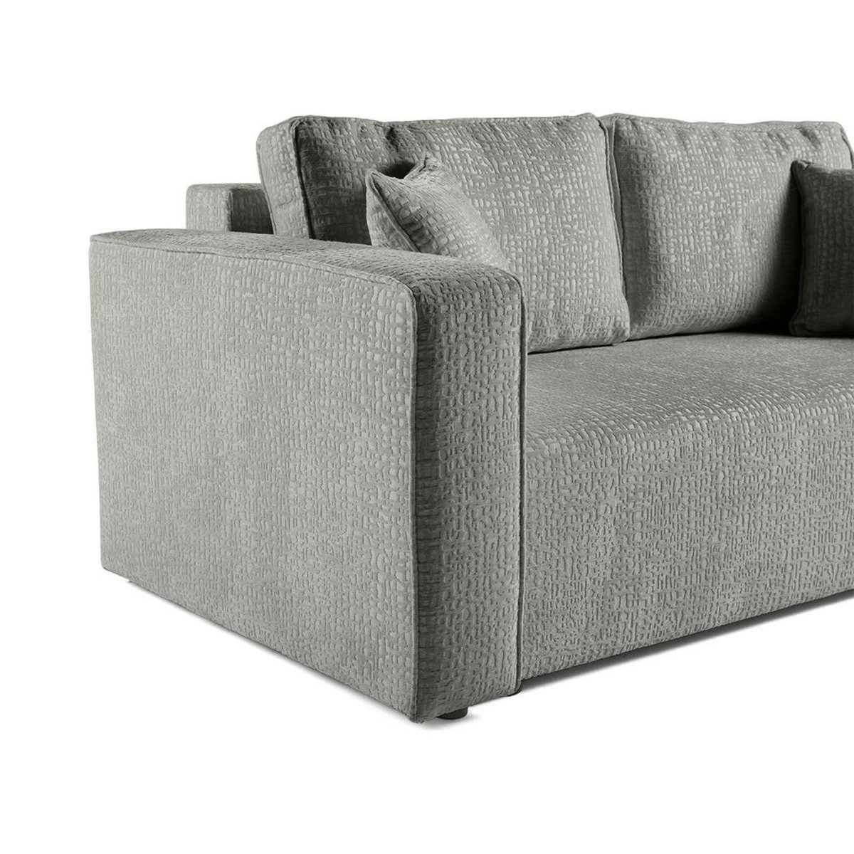 BEST MOBILIER Topaze - canapé droit 2 places - en tissu velours relief