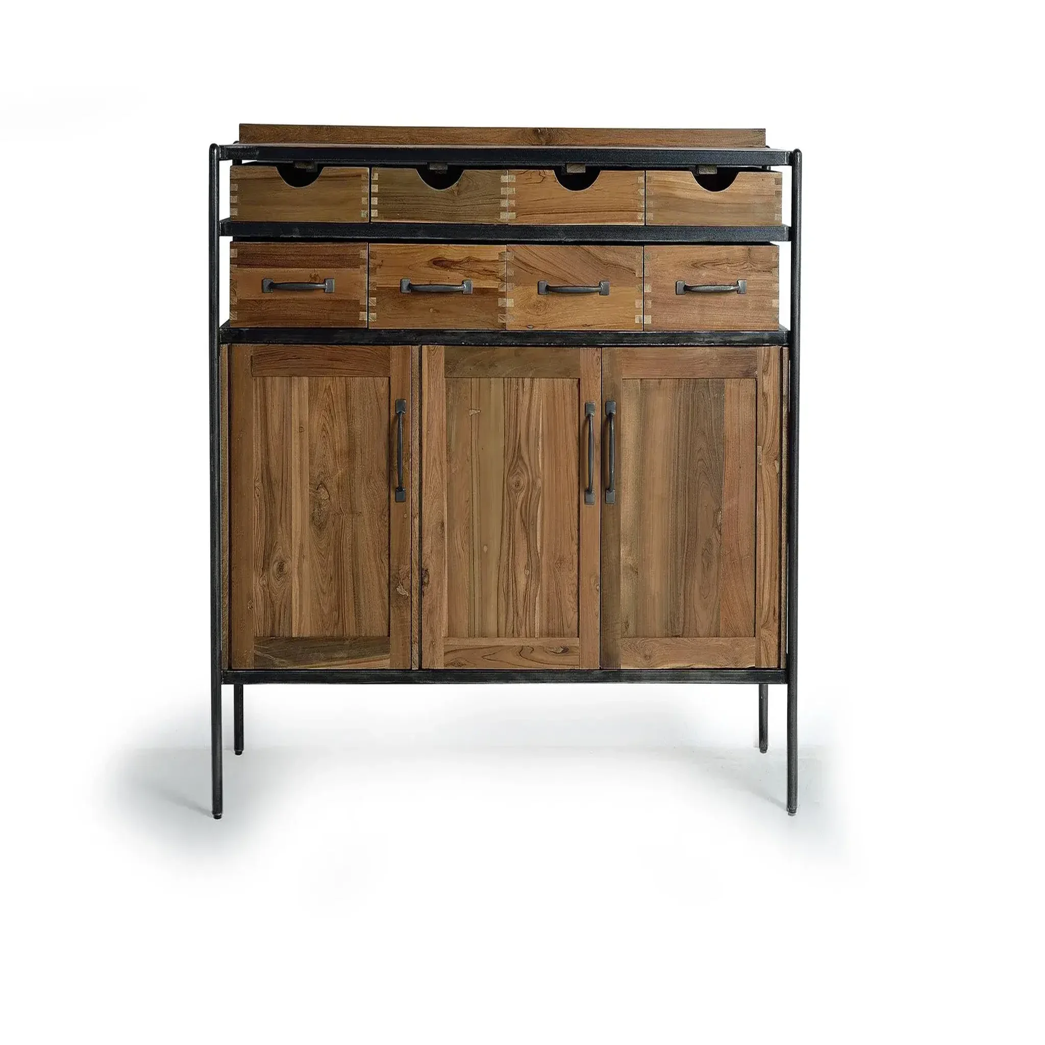 GINER Y COLOMER SL Buffet en bois de teck et de manguier 140cm style industriel moderne